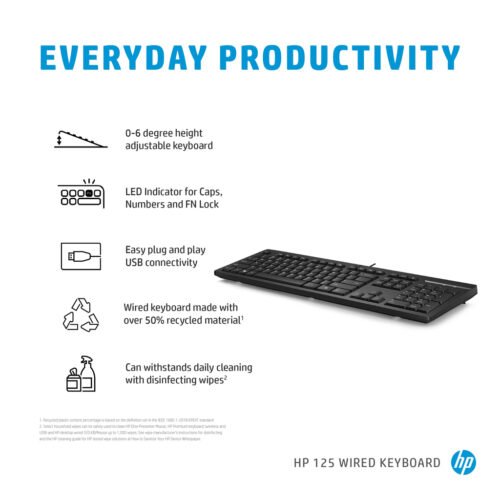 HP 125 Wired Keyboard - Image 2