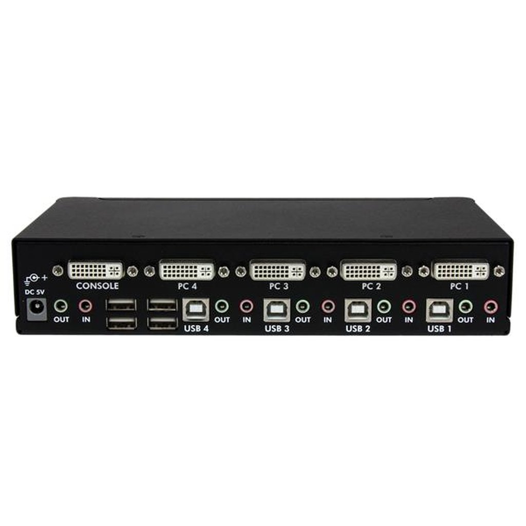 StarTech.com 4 Port High Resolution USB DVI Dual Link KVM Switch with Audio - Image 3