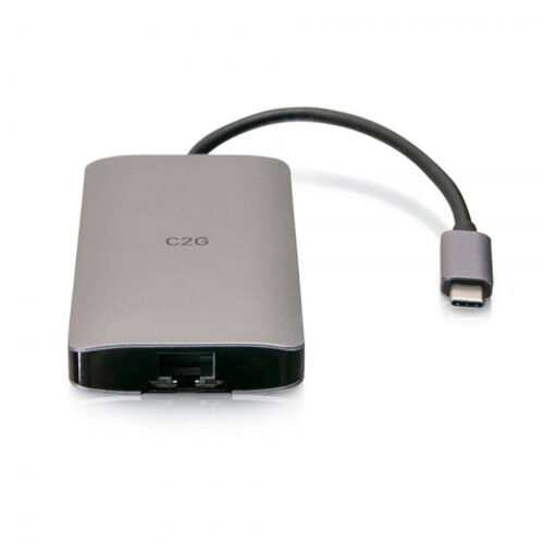 C2G USB-C 8-in-1 Mini Dock with HDMI, 2x USB-A, Ethernet, SD Card Reader, and USB-C Power Delivery up to 100W - 4K 30Hz - Image 2