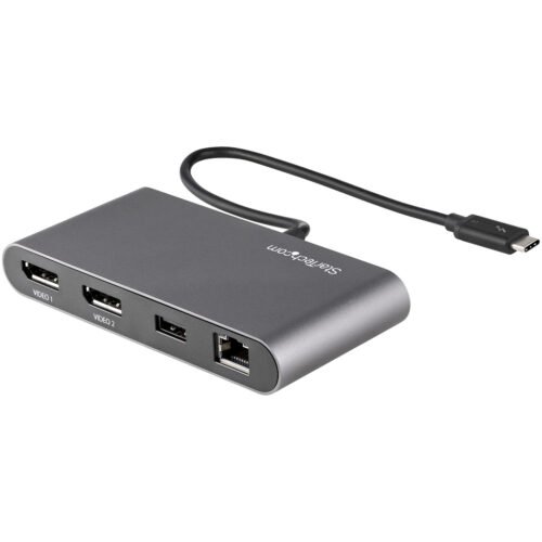 StarTech.com Thunderbolt 3 Mini Dock - Portable Dual Monitor Docking Station with DP 4K 60Hz, 1x USB-A Hub (USB 3.0/5 Gbps), Gb - Image 2
