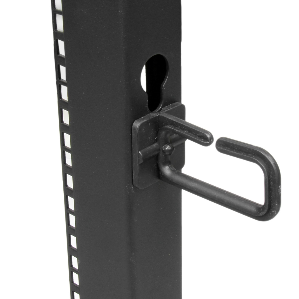 StarTech.com 4-Post 8U Mobile Open Frame Server Rack, Four Post 19in Network Rack with Wheels, Small Rolling Rack with Adjustab - Image 3