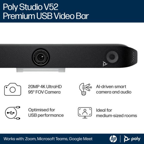 POLY Studio V52 USB Video Bar - Image 8