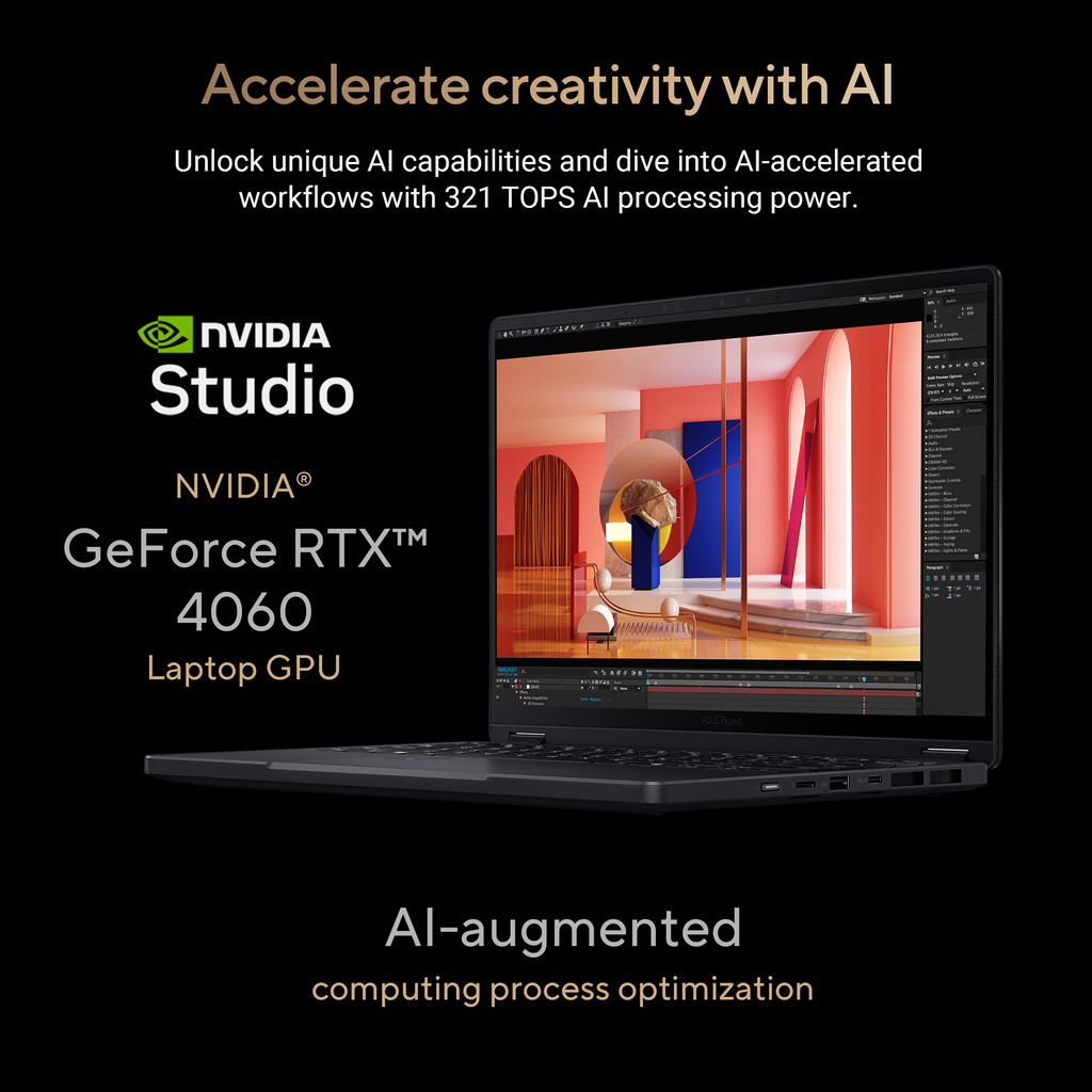 ASUS ProArt PX13 HN7306WV-LX012W Copilot+ PC AMD Ryzen AI 9 HX 370 Hybrid (2-in-1) 33.8 cm (13.3") Touchscreen 3K 24 GB LPDDR5x - Image 7