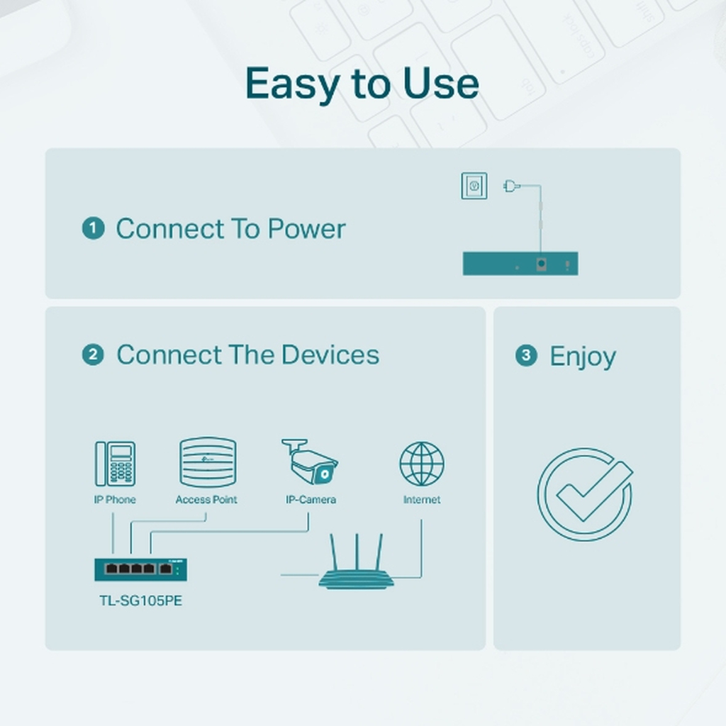 TP-Link 5-Port Gigabit Easy Smart PoE Switch with 4-Port PoE+ - Image 7