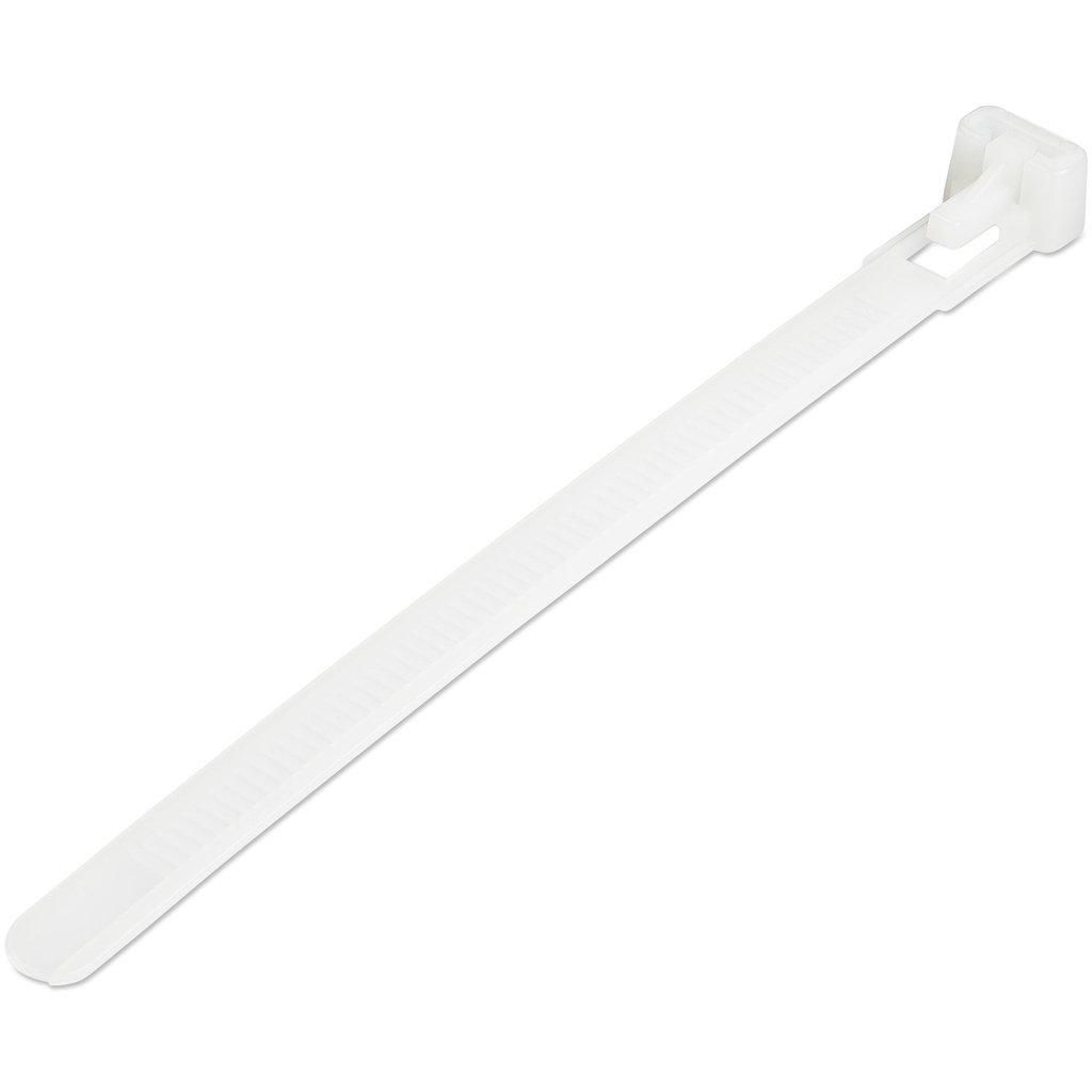 StarTech.com 5"(12cm) Reusable Cable Ties - 1/4"(7mm) wide, 1-1/8"(30mm) Bundle Dia. 50lb(22kg) Tensile Strength, Releasable Ny