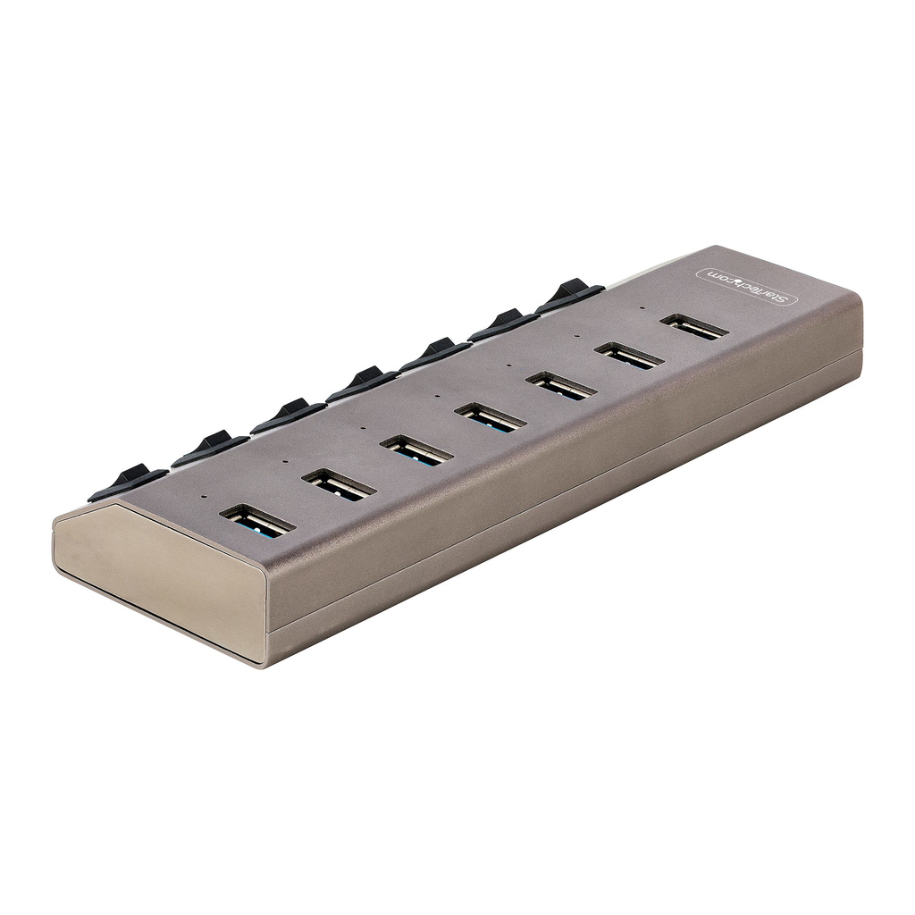 StarTech.com 7-Port Self-Powered USB-C Hub with Individual On/Off Switches, USB 3.0 5Gbps Expansion Hub w/Power Supply, Desktop - Image 2