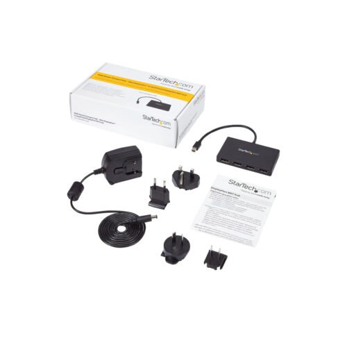 StarTech.com 4-Port Multi Monitor Adapter - Mini DisplayPort to DisplayPort MST Hub - 4x 1080p - Video Splitter for Extended De - Image 3
