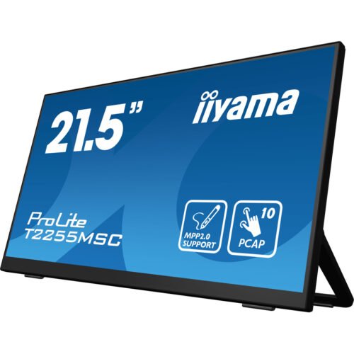 iiyama ProLite 21.5” Optical Bonded PCAP 10pt touchscreen monitor with IPS panel technology, edge-to-edge glass, anti-fingerp - Image 4