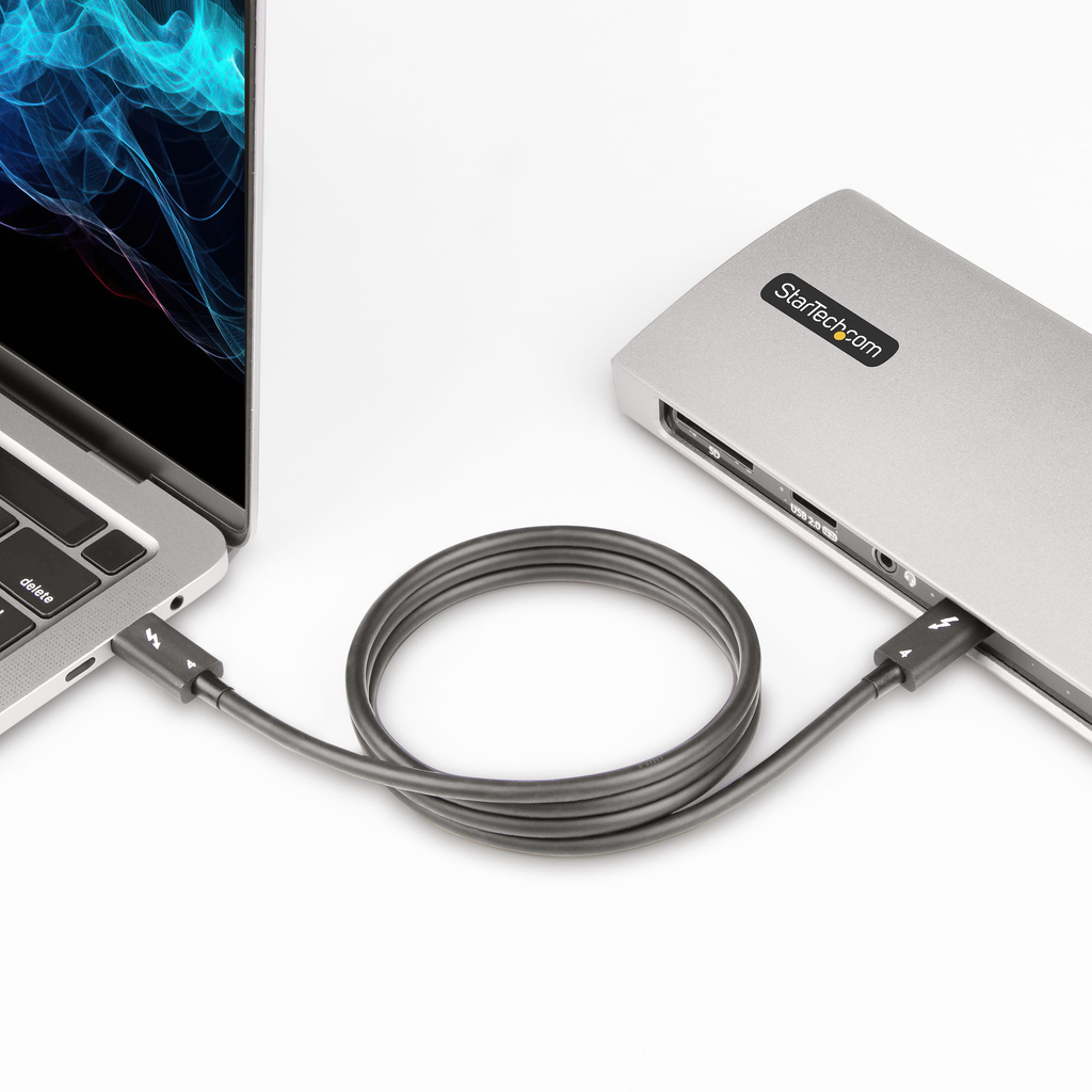 StarTech.com 3ft (1m) Thunderbolt 4 Cable - 40Gbps - 100W PD - 4K/8K Video - Intel-Certified Thunderbolt Cable - Compatible w/ - Image 4