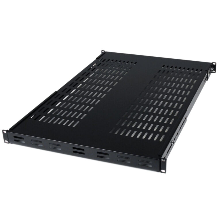 StarTech.com 1U Adjustable Vented Server Rack Mount Shelf - 175lbs - 19.5 to 38in Adjustable Mounting Depth Universal Tray for