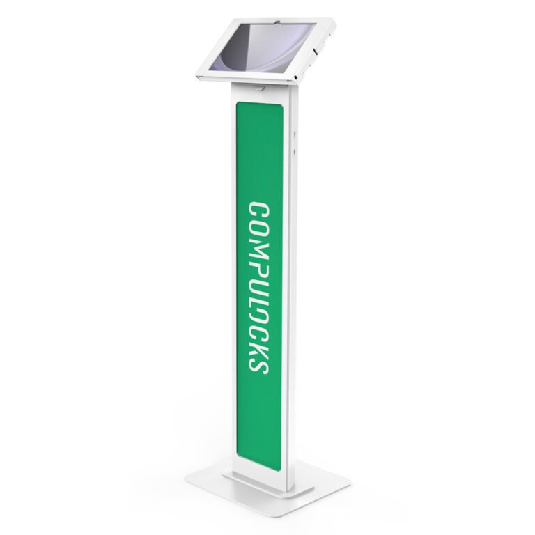 Compulocks Galaxy Tab A9+ Apex Enclosure Brandable Floor Stand - White