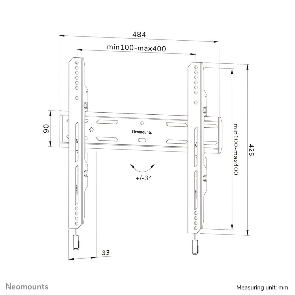 Neomounts WL30S-850BL14 TV mount wall 32-75" - fixed - lockable - fast installation - Image 19