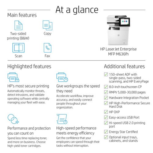 HP LaserJet Enterprise MFP M636fh - Image 11