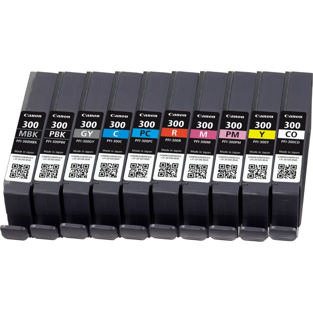 Canon PFI-300 ink cartridge 10 pc(s) Original Black, Blue, Cyan, Grey, Magenta, Photo black, Photo magenta, Red, Yellow - Image 3