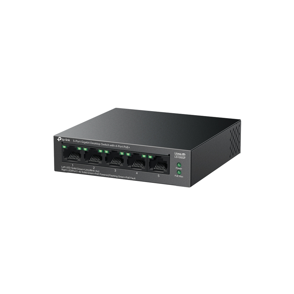 TP-Link LiteWave 5-Port Gigabit Desktop Switch with 4-Port PoE+ - Image 3