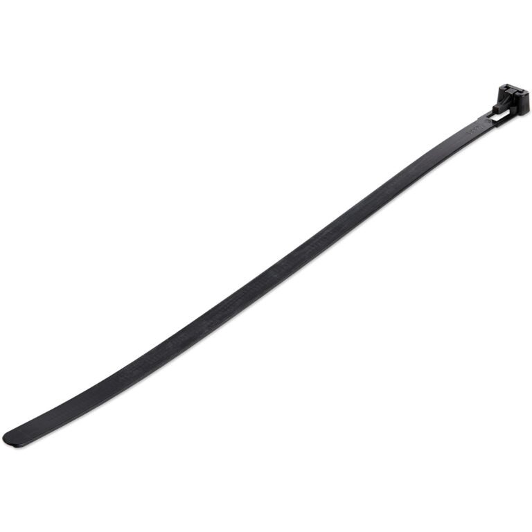 StarTech.com 10"(25cm) Reusable Cable Ties - 1/4"(7mm) wide, 2-1/2"(65mm) Bundle Dia. 50lb(22kg) Tensile Strength, Releasable N
