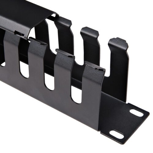 StarTech.com Horizontal 1U Server Rack Cable Management Finger Duct w/ Cover - 19" Network Rack Wire Duct Raceway Panel - Slott - Image 9