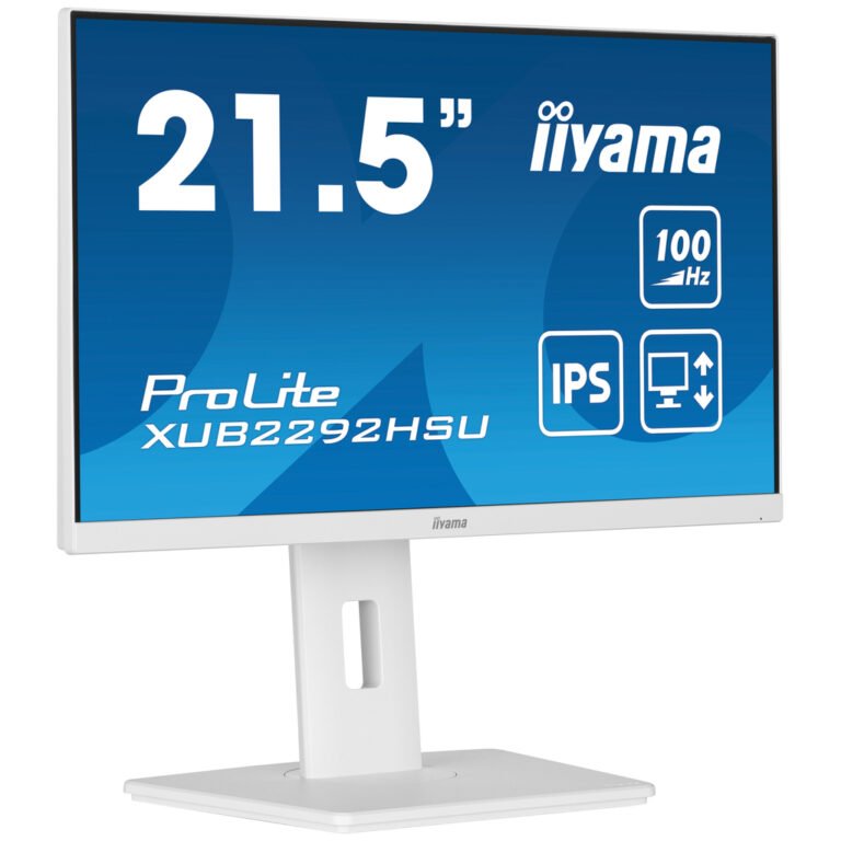 iiyama ProLite 21.5” IPS technology panel with height adjustable stand and 100Hz refresh rate