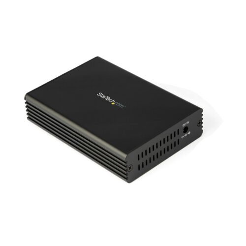 StarTech.com 10GbE Fiber Ethernet Media Converter for 1/2.5/5/10Gbps Network NBASE-T SFP to RJ45 Multigigabit Singlemode/Multim