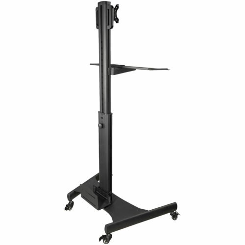 StarTech.com Mobile Workstation Cart with Monitor Mount, CPU/PC Holder, Keyboard Tray - Ergonomic Height Adjustable Desktop Com - Image 21