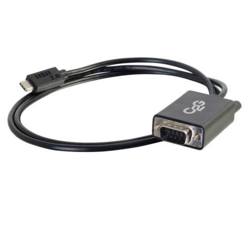 C2G USB 2.0 USB-C to DB9 Serial RS232 Adapter Cable - USB / serial cable - Black - Image 2