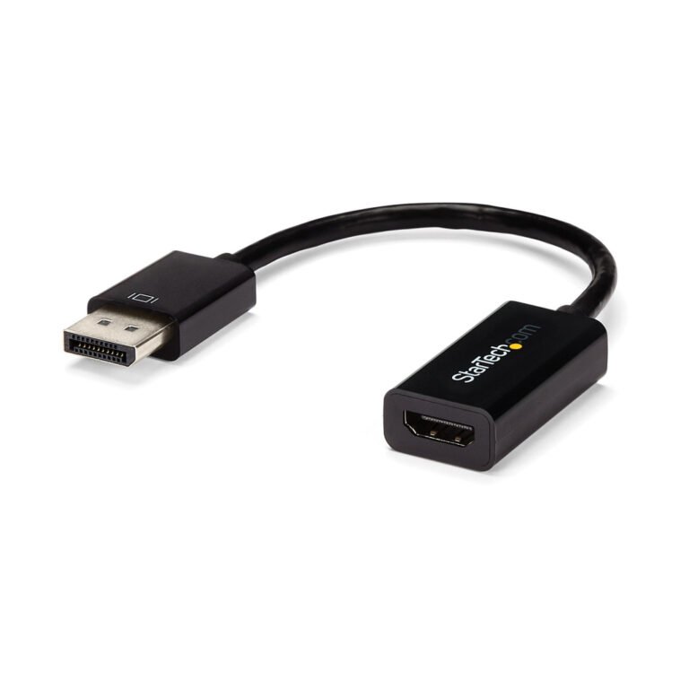 StarTech.com DisplayPort to HDMI Adapter - 4K 30Hz Active DisplayPort to HDMI Video Converter - DP to HDMI Monitor/TV/Display C