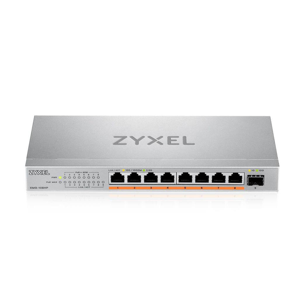 Zyxel XMG-108HP Unmanaged 2.5G Ethernet (100/1000/2500) Power over Ethernet (PoE) - Image 3