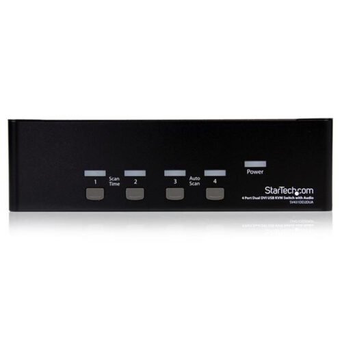 StarTech.com 4 Port Dual DVI USB KVM Switch with Audio & USB 2.0 Hub - Image 2