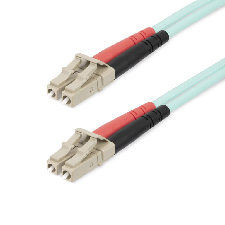 StarTech.com 25m (82ft) LC/UPC to LC/UPC OM4 Multimode Fiber Optic Cable, 50/125µm LOMMF/VCSEL Zipcord Fiber, 100G, Low Insert