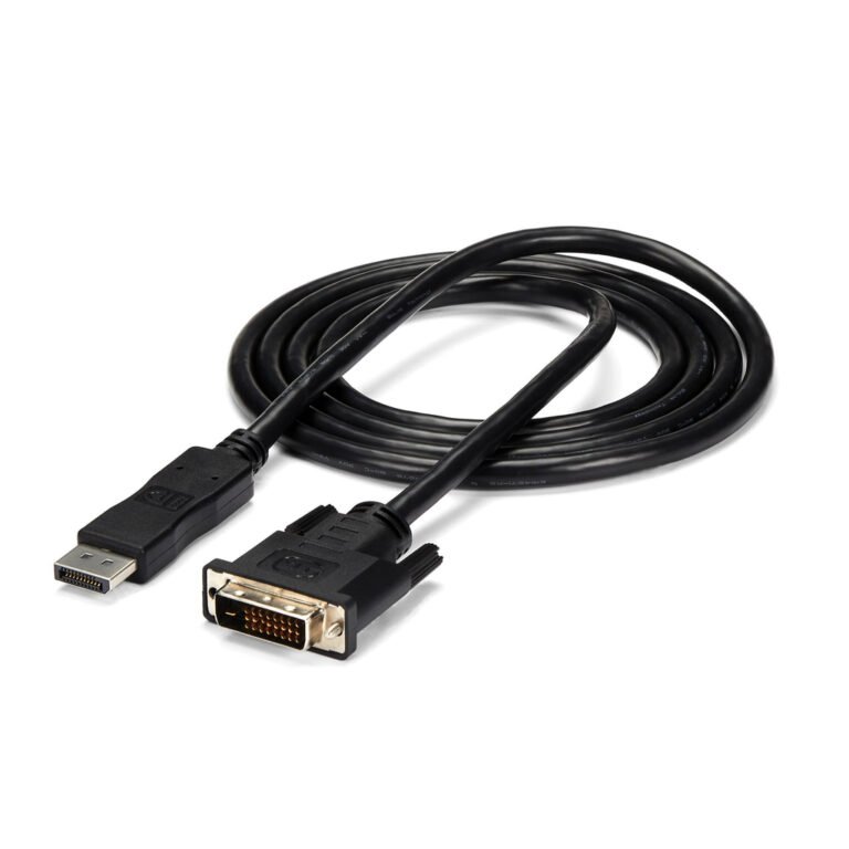 StarTech.com 6ft (1.8m) DisplayPort to DVI Cable, DisplayPort to DVI Adapter Cable, Passive DP to DVI-D Video Converter, 1080p