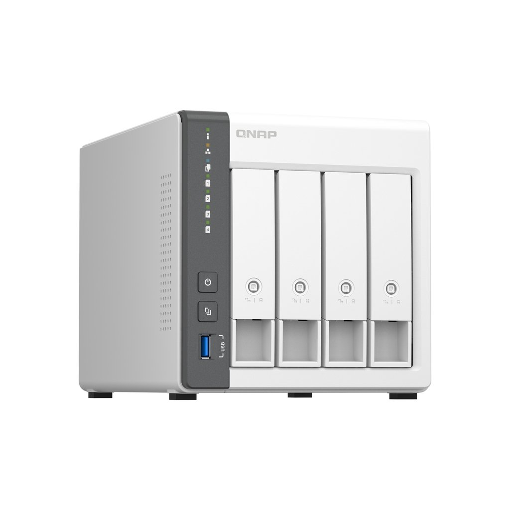 QNAP TS-433 NAS Tower Cortex-A55 4 GB 16 TB HDD QNAP Turbo System White - Image 2