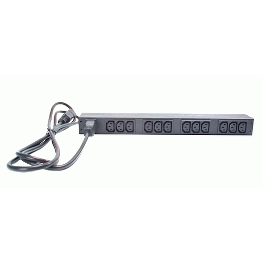 APC NetShelter Basic Rack PDU, 1U, 1PH, 3.7kW 230V 16A or 3.3kW 208V 16A, x12 C13 outlets, C20 cord - Image 3