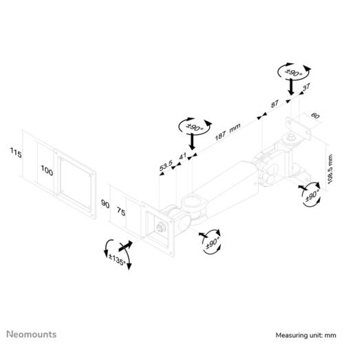 Neomounts FPMA-W400 Monitor/TV mount wall 10-30" - full motion - Image 2