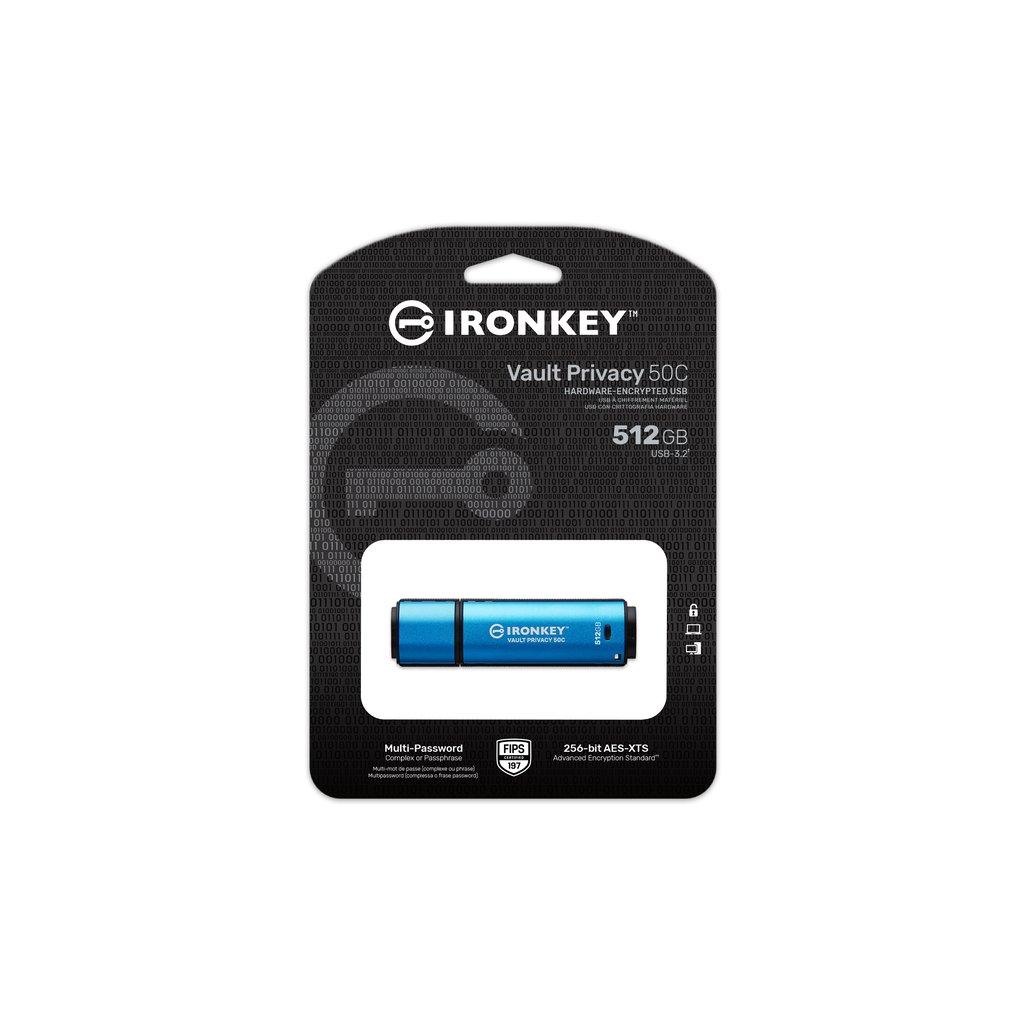 Kingston Technology IronKey 512GB USB-C Vault Privacy 50C AES-256 Encrypted, FIPS 197 - Image 3