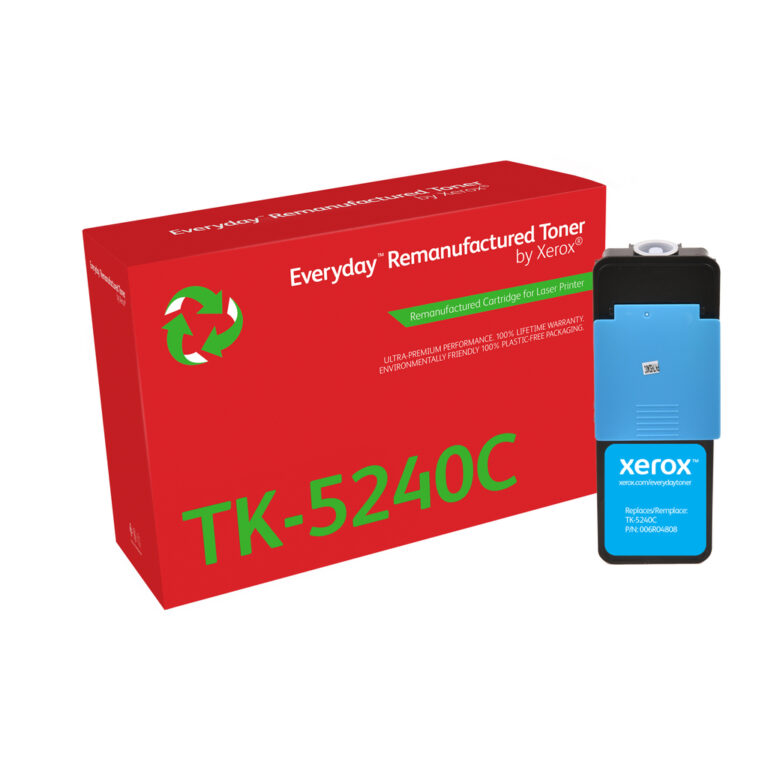 Everyday™ Cyan Remanufactured Toner by Xerox compatible with Kyocera TK-5240C, Standard capacity