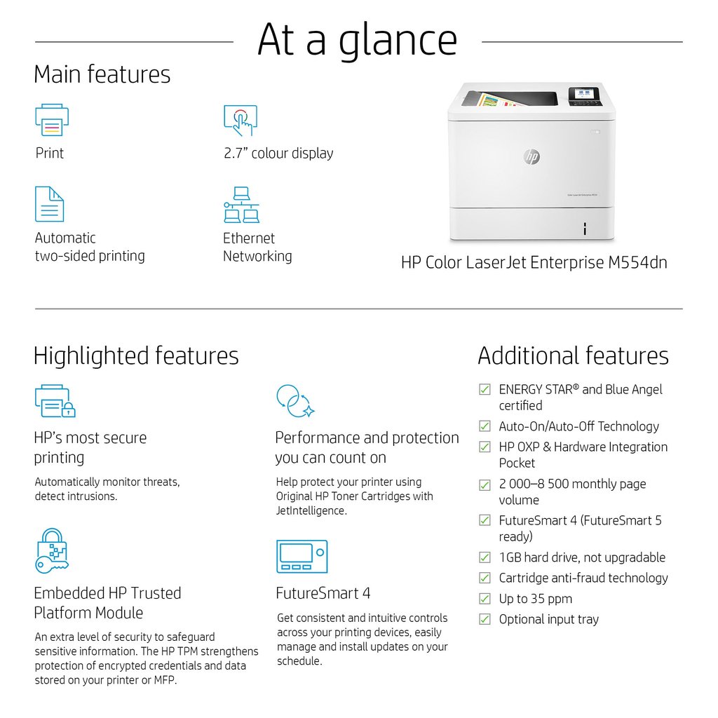 HP Color LaserJet Enterprise M554dn Printer - Image 15