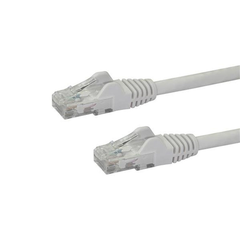 StarTech.com 50cm CAT6 Ethernet Cable - White CAT 6 Gigabit Ethernet Wire -650MHz 100W PoE RJ45 UTP Network/Patch Cord Snagless