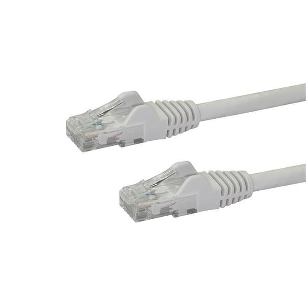 StarTech.com 50cm CAT6 Ethernet Cable - White CAT 6 Gigabit Ethernet Wire -650MHz 100W PoE RJ45 UTP Network/Patch Cord Snagless