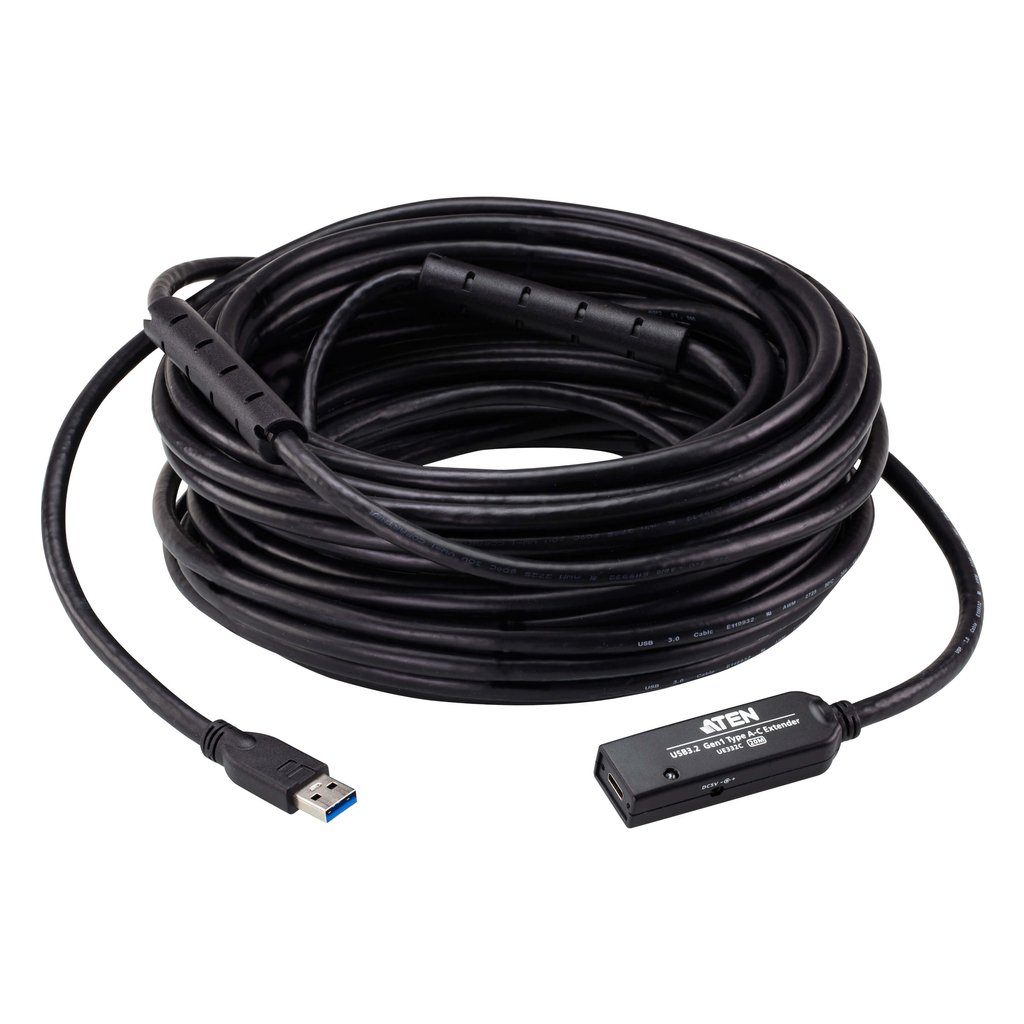 ATEN UE332C USB cable USB 3.2 Gen 1 (3.1 Gen 1) 20 m USB A Black