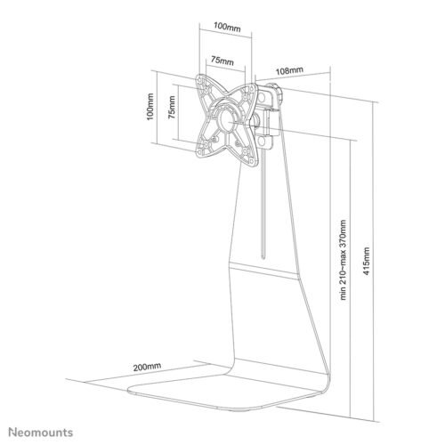 Neomounts FPMA-D850BLACK Monitor stand 10-27" - Image 2