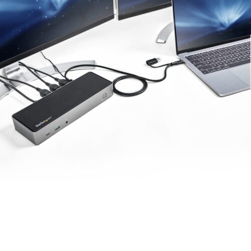 StarTech.com USB-C & USB-A Dock - Hybrid Universal Triple Monitor Laptop Docking Station DisplayPort & HDMI 4K 60Hz - 85W Power - Image 8