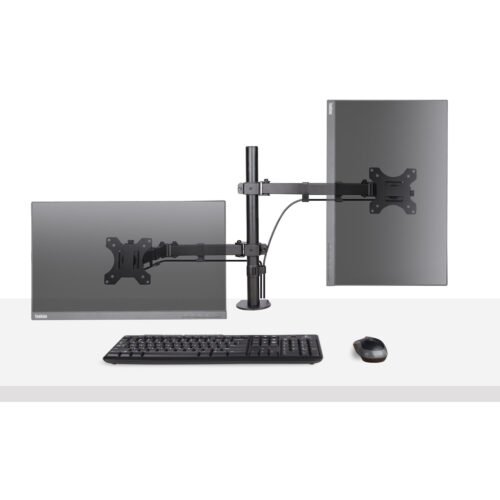 StarTech.com Monitor Arm with VESA Laptop Tray, For a Laptop (4.5kg/9.9lb) and a Single Display up to 32" (8kg/17.6lb), Black, - Image 3
