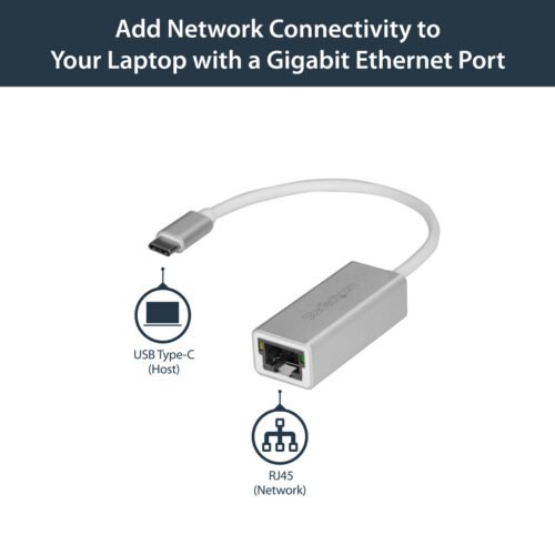 StarTech.com USB-C to Gigabit Network Adapter - Silver - Image 7