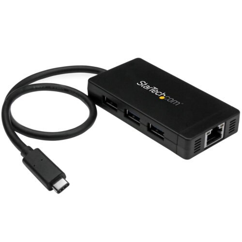 StarTech.com 3-Port USB 3.0 Hub plus Gigabit Ethernet - USB-C - Includes Power Adapter~3-Port USB-C Hub with Gigabit Ethernet - - Image 10
