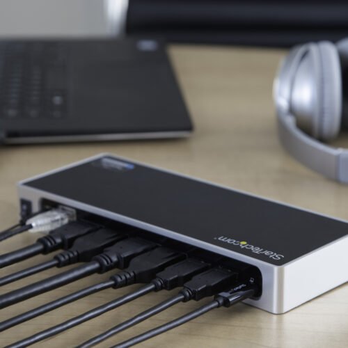 StarTech.com USB-C & USB-A Dock - Dual Monitor 4K 60Hz Dock DisplayPort + HDMI - Hybrid USB 3.0 Docking Station for USB-C or US - Image 5