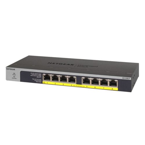 NETGEAR GS108LP Unmanaged Gigabit Ethernet (10/100/1000) Power over Ethernet (PoE) 1U Black, Grey - Image 4