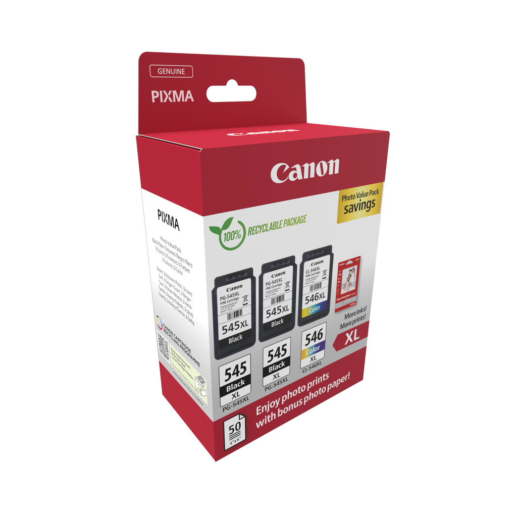 Canon 8286B015 ink cartridge 3 pc(s) Original High (XL) Yield Black, Cyan, Magenta, Yellow - Image 2