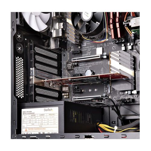 StarTech.com Dual M.2 PCIe SSD Adapter Card, PCIe x8 / x16 to Dual NVMe or AHCI M.2 SSDs, PCI Express 4.0, 7.8GBps/Drive, Bifur - Image 3