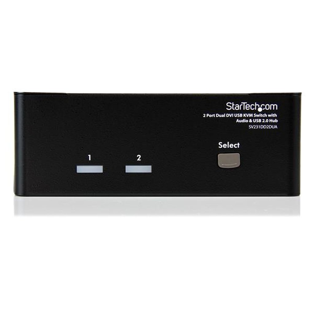 StarTech.com 2 Port Dual DVI USB KVM Switch with Audio & USB 2.0 Hub - Image 2