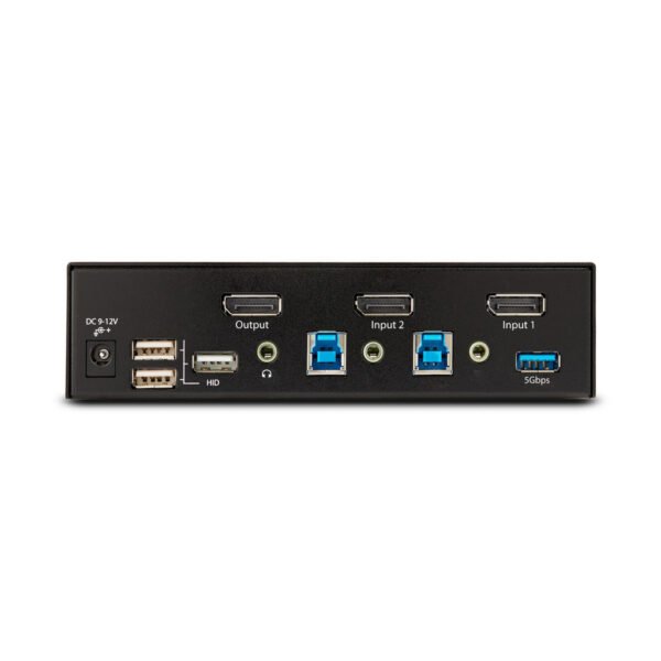 StarTech.com 2-Port DisplayPort KVM Switch, 8K 60Hz / 4K 144Hz, Single Display, DP 1.4, 2x USB 3.0 Ports, 4x USB 2.0 HID Ports, - Image 3